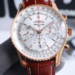 Breitling Navitimer Series 43mm Grooved Bezel B01 Movement White Watch